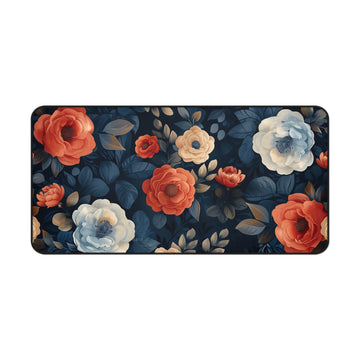 Vintage Roses Bloom Desk Mat