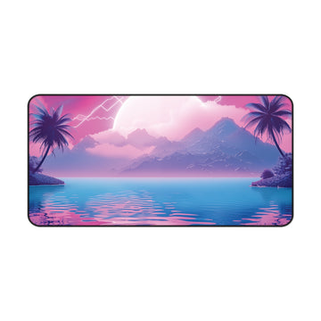 Neon Paradise Beach Desk Mat