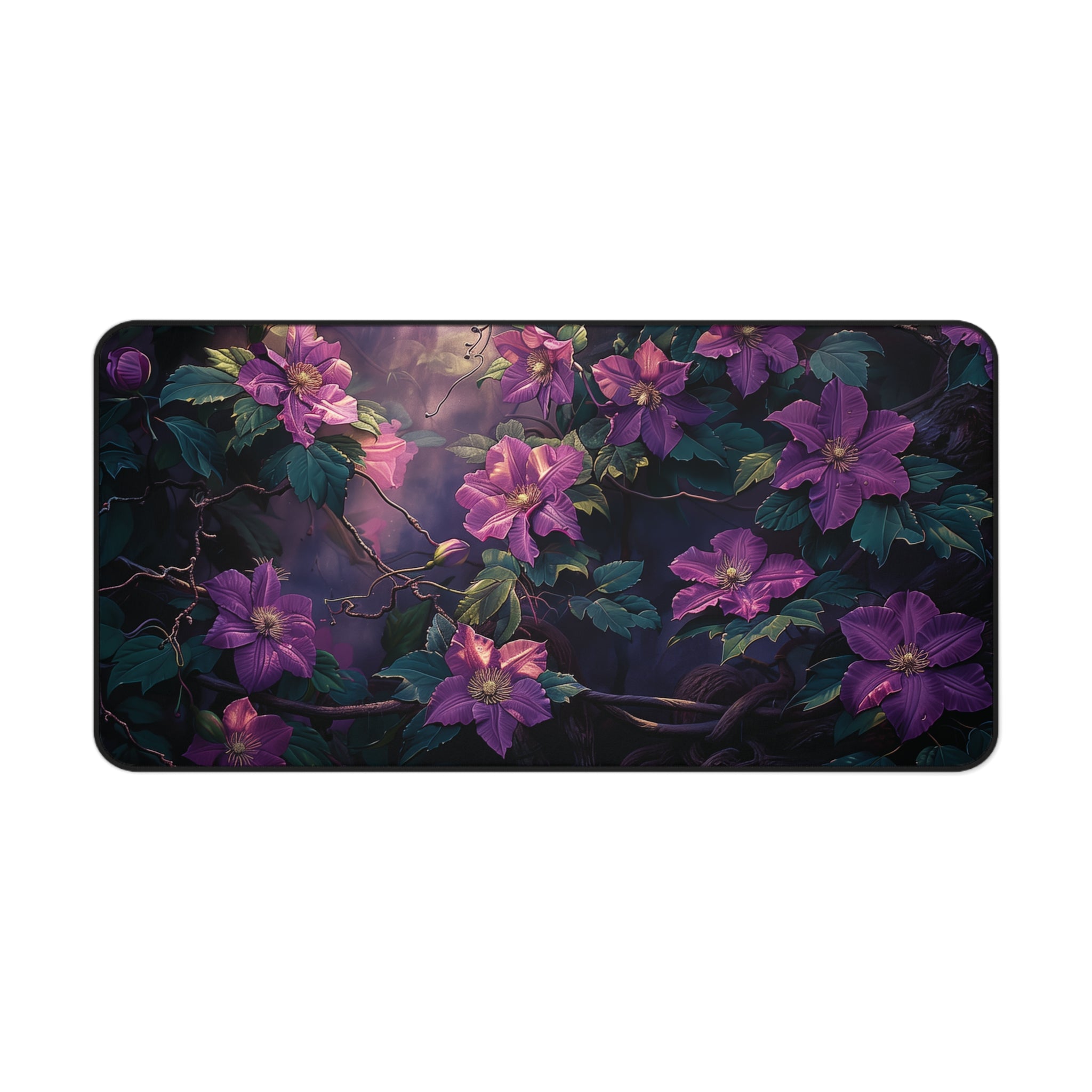 Enchanted Night Blooms Desk Mat