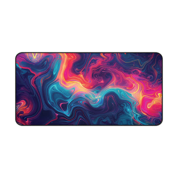 Vivid Abstract Fluid Swirl Desk Mat