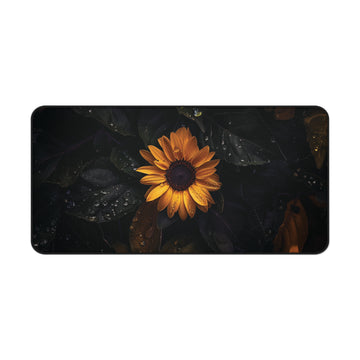 Golden Sunflower Glow Desk Mat