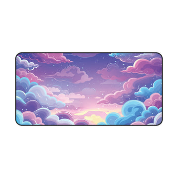 Dreamy Pastel Sunset Cloud Desk Mat