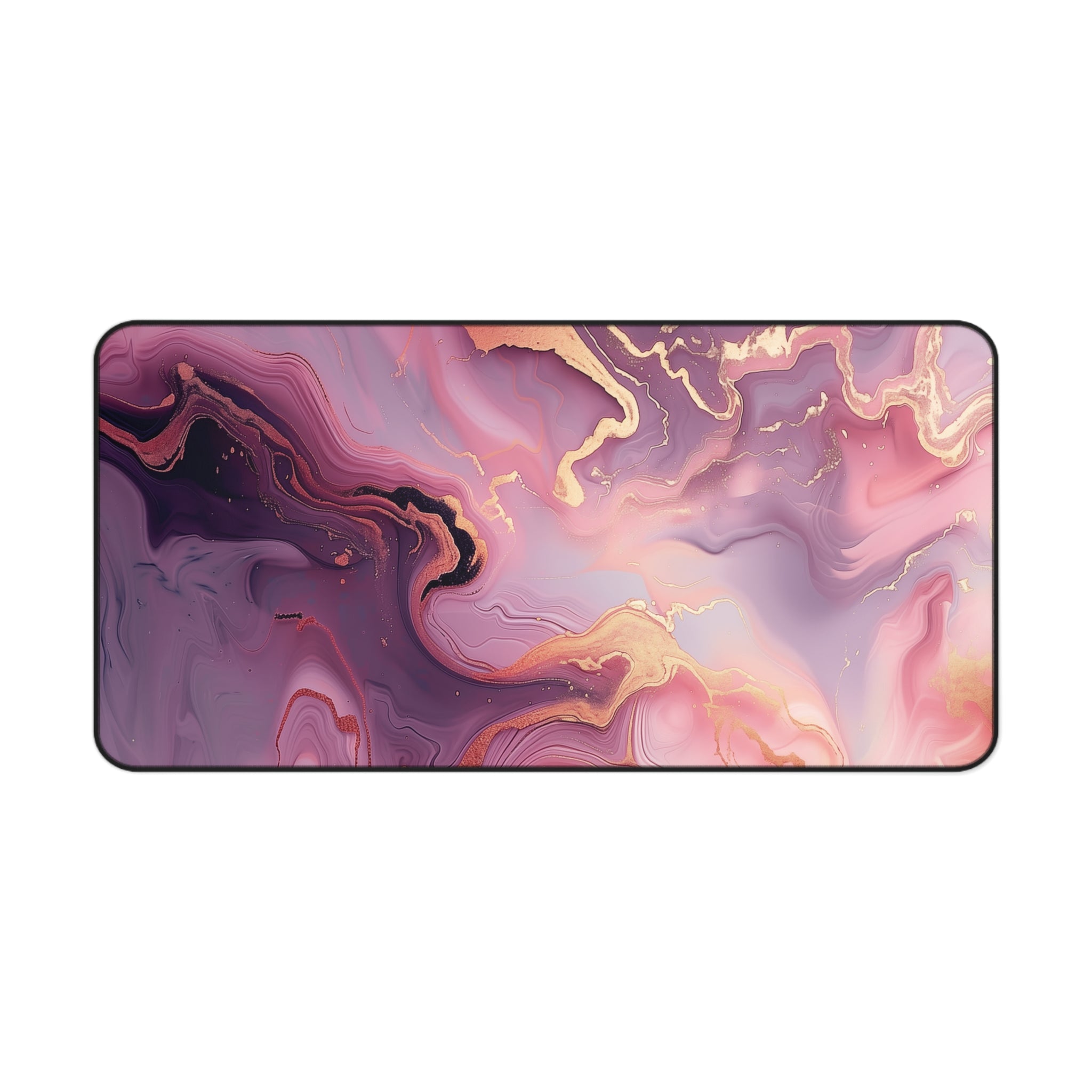 Pink Marble Swirl Desk Mat