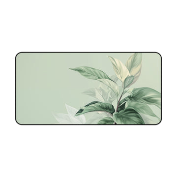 Minimalist Green Leaves Desk Mat