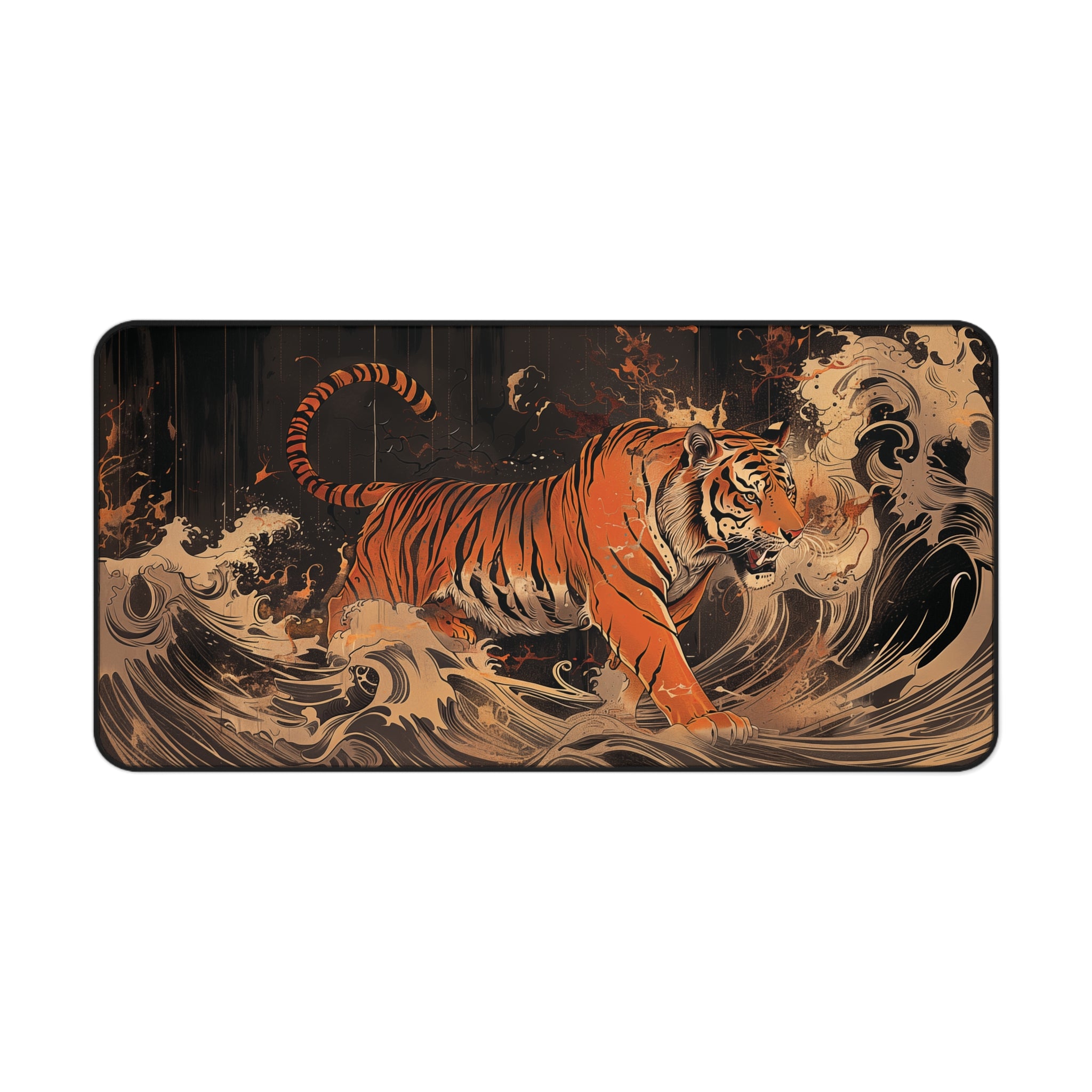 Majestic Tiger Waves Desk Mat