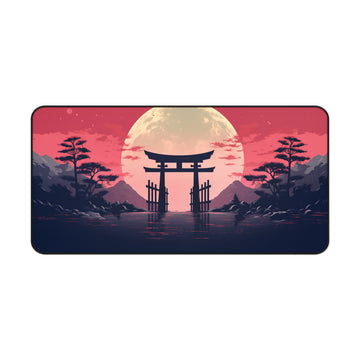 Torii Gate at Sunset Desk Mat